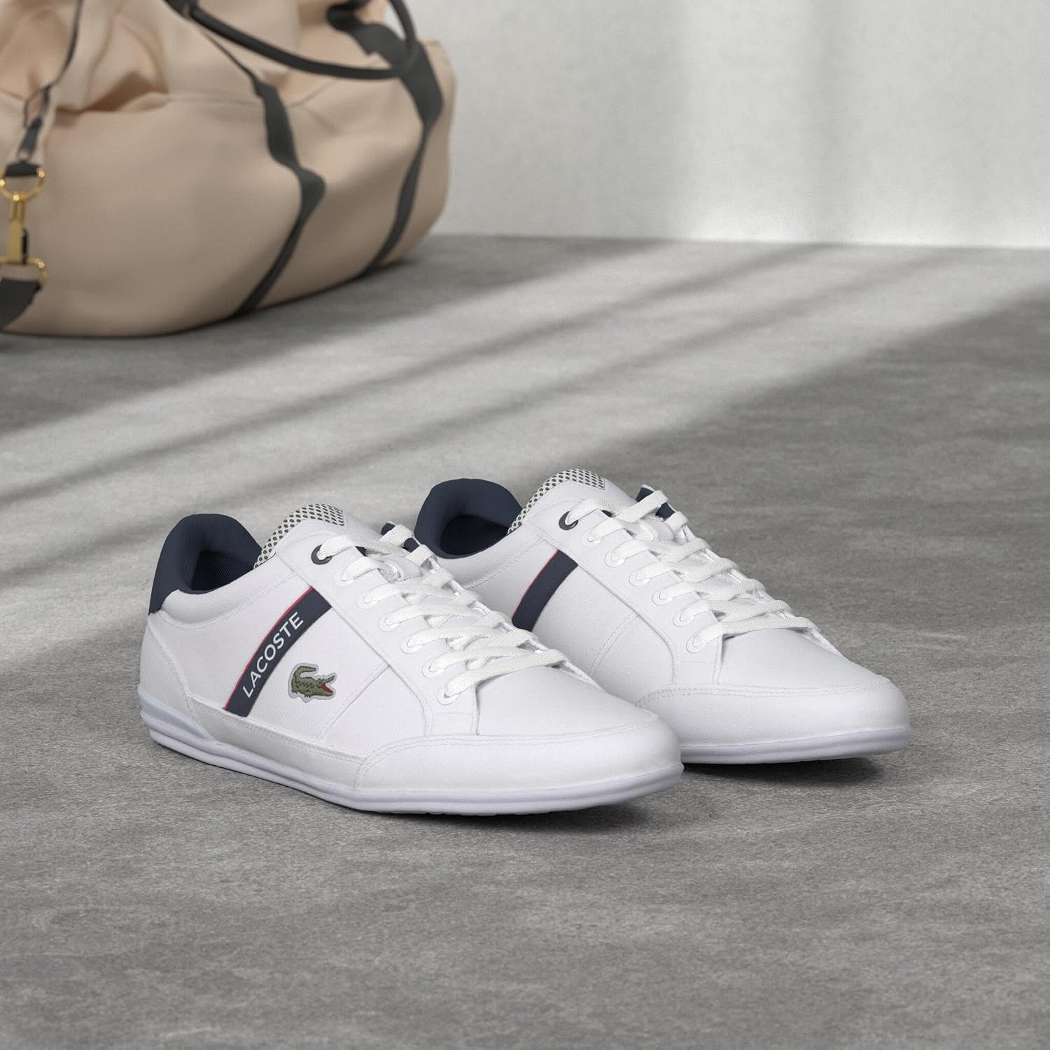 image:imageLacoste Mens Chaymon SneakersWhiteNavyRed