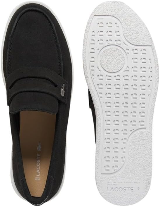 image:imageLacoste Mens Cochet Suede Slip OnsBlackWhite