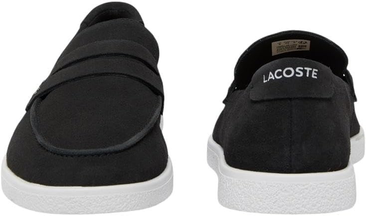 image:imageLacoste Mens Cochet Suede Slip OnsBlackWhite