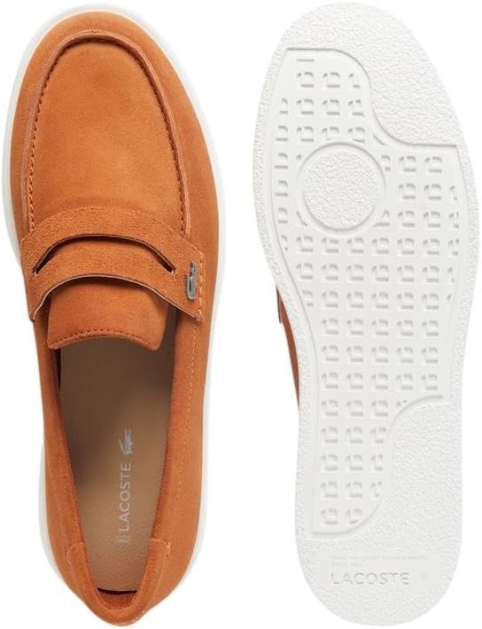 image:imageLacoste Mens Cochet Suede Slip OnsBrownWhite
