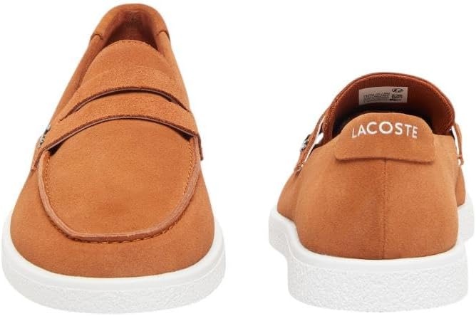 image:imageLacoste Mens Cochet Suede Slip OnsBrownWhite