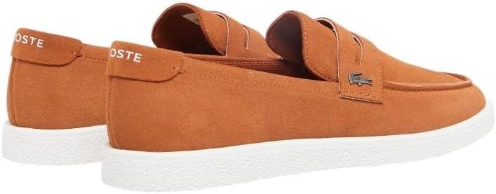 image:imageLacoste Mens Cochet Suede Slip OnsBrownWhite