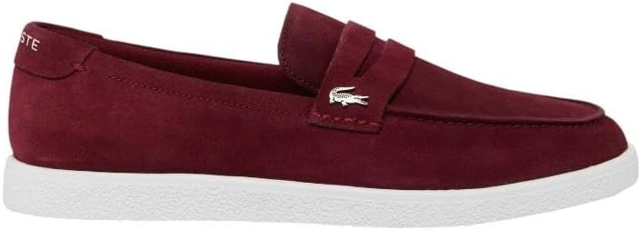 image:imageLacoste Mens Cochet Suede Slip OnsBurgundyWhite