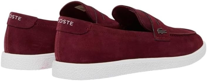 image:imageLacoste Mens Cochet Suede Slip OnsBurgundyWhite