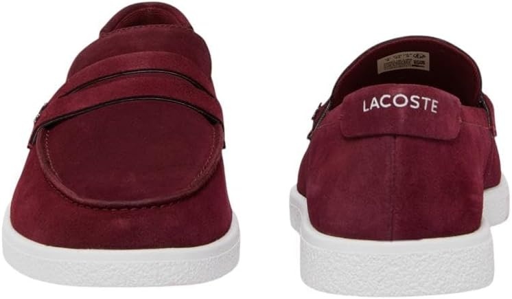 image:imageLacoste Mens Cochet Suede Slip OnsBurgundyWhite