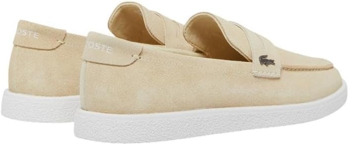 image:imageLacoste Mens Cochet Suede Slip OnsLight YellowWhite