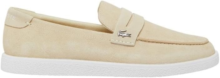 image:imageLacoste Mens Cochet Suede Slip OnsLight YellowWhite