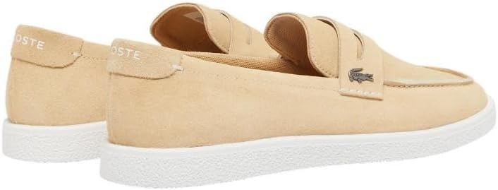 image:imageLacoste Mens Cochet Suede Slip OnsNaturalWhite