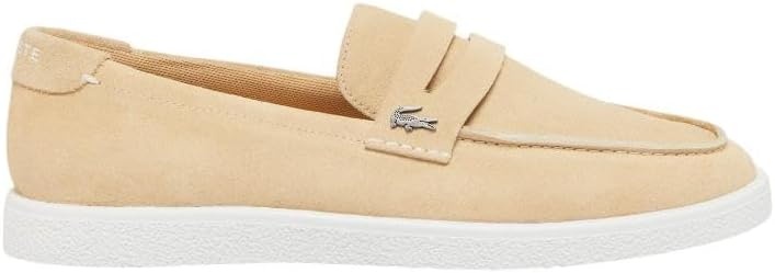 image:imageLacoste Mens Cochet Suede Slip OnsNaturalWhite