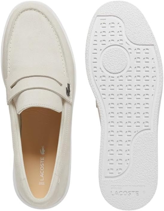 image:imageLacoste Mens Cochet Suede Slip OnsOff WhiteWhite
