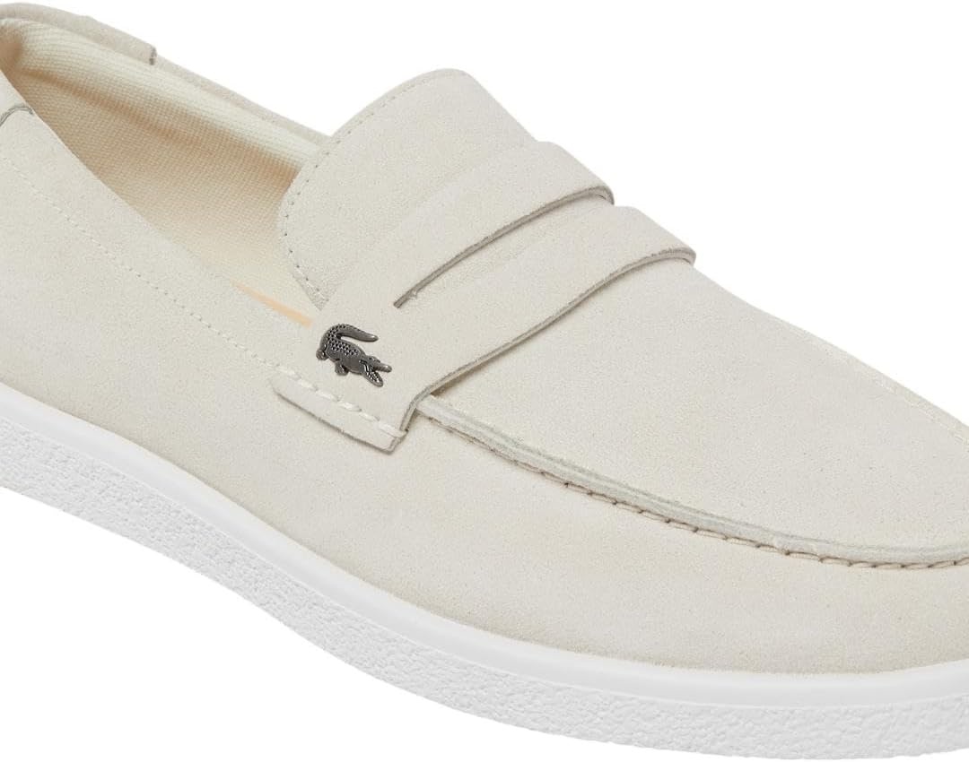 image:imageLacoste Mens Cochet Suede Slip OnsOff WhiteWhite