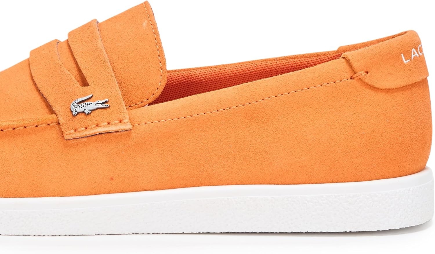 image:imageLacoste Mens Cochet Suede Slip OnsOrangeWhite