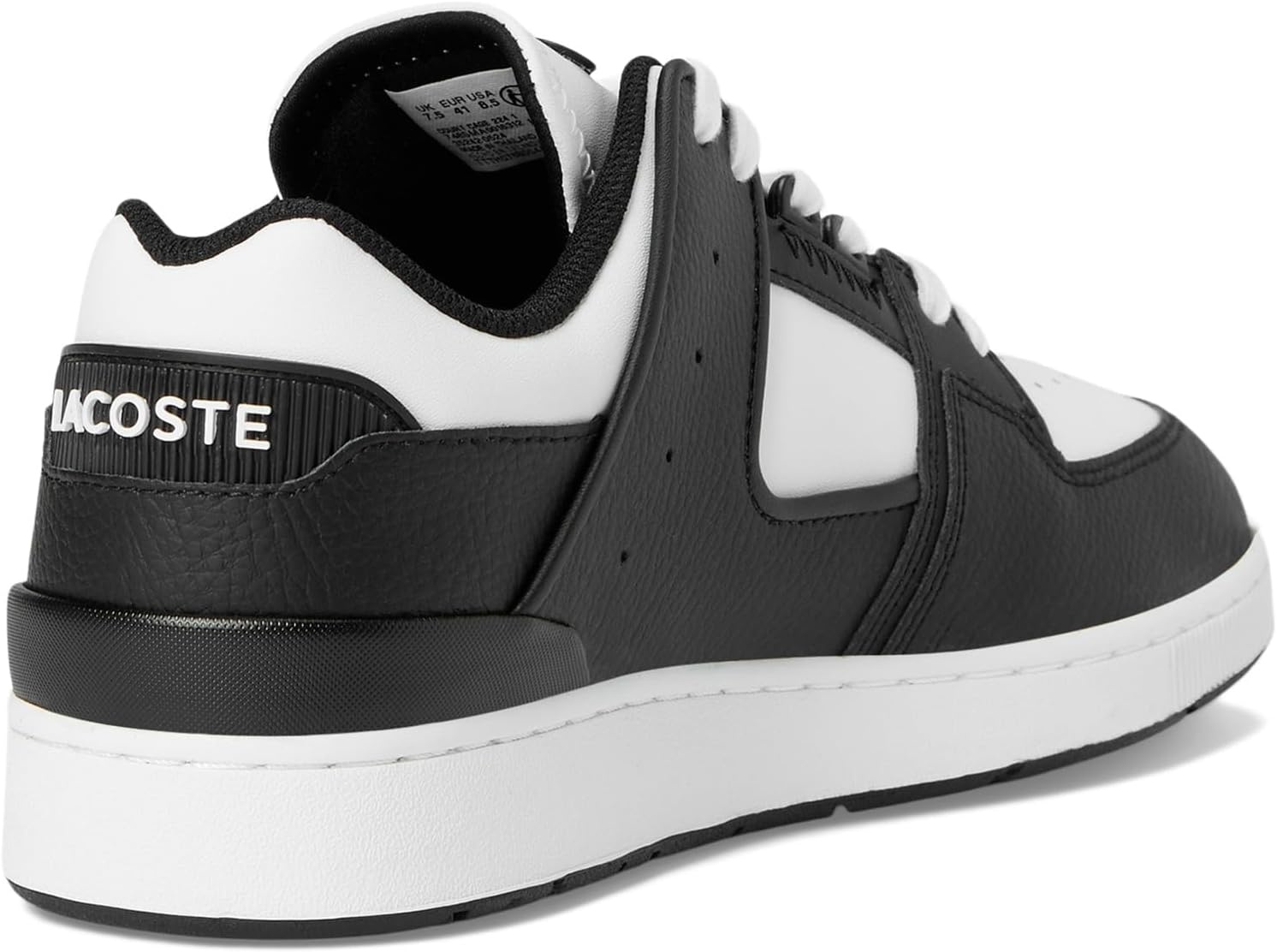 image:imageLacoste Mens Court Cage SneakersBlackWhite