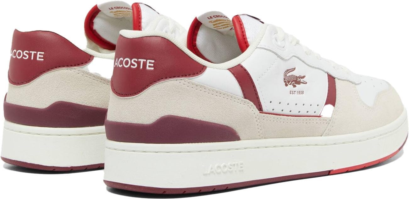 image:imageLacoste Mens TClip Set SneakersWhiteBurgundyundy