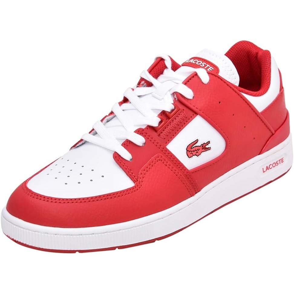 image:imageLacoste Mens Court Cage SneakersRedWhite