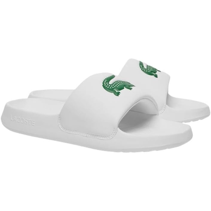 image:imageLacoste Mens Serve Slide 10 SandalsWhite Green Croc