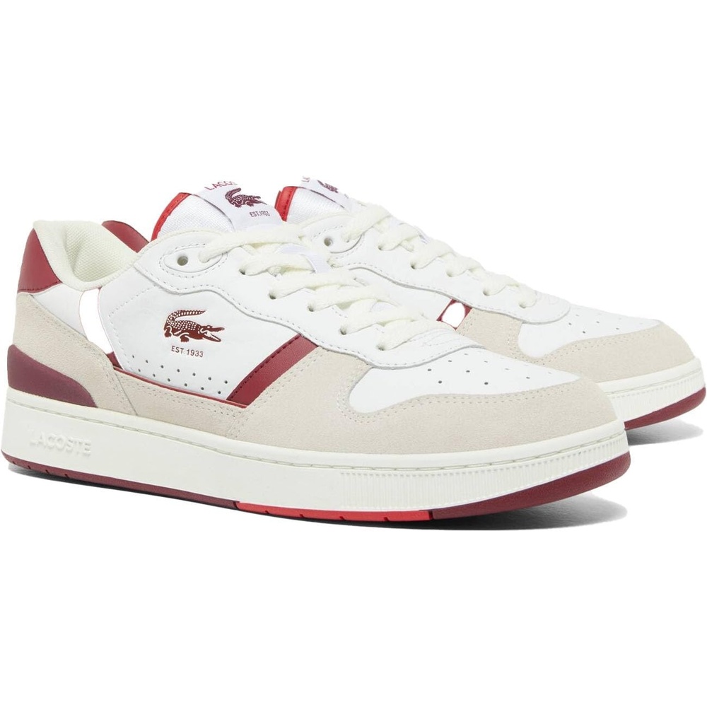 image:imageLacoste Mens TClip Set SneakersWhiteBurgundyundy