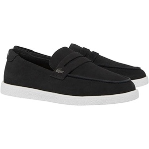 Lacoste Men’s Cochet Suede Slip Ons(Black/White)