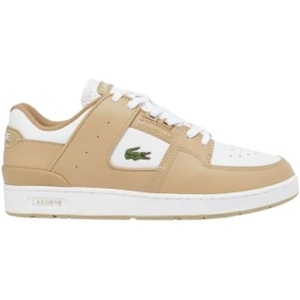 Lacoste Men’s Court Cage Sneakers(Light Brown/White)