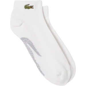 Lacoste Men’s Performance Graphic Ankle Socks(White / Grey Chine)