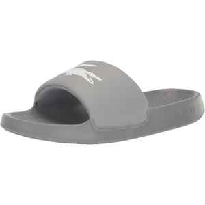 Lacoste Men’s Serve Slide 1.0 Sandals(Grey/Mother of Pearl)