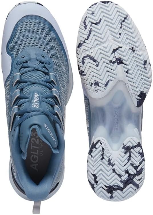 image:imageLacoste Mens Aglt23 Ultra Clay Court SneakerBlue Light Gray