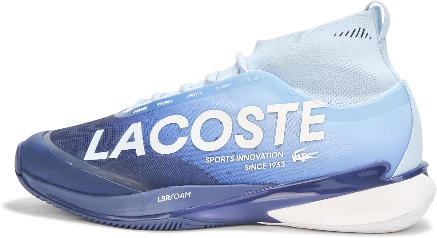 image:imageLacoste Mens Aglt25 Lite Sock SneakerLight Blue Dark Blue