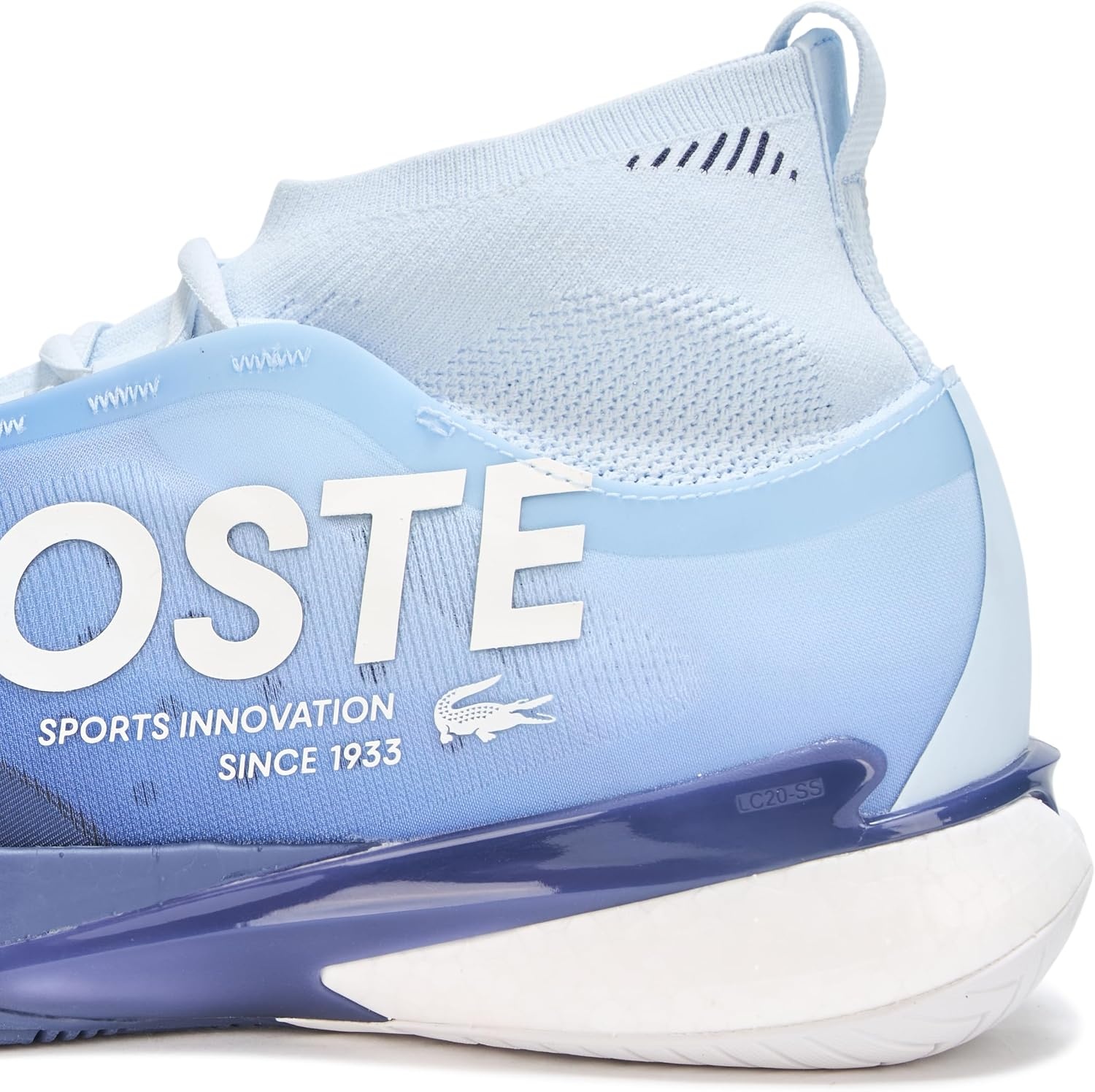 image:imageLacoste Mens Aglt25 Lite Sock SneakerLight Blue Dark Blue
