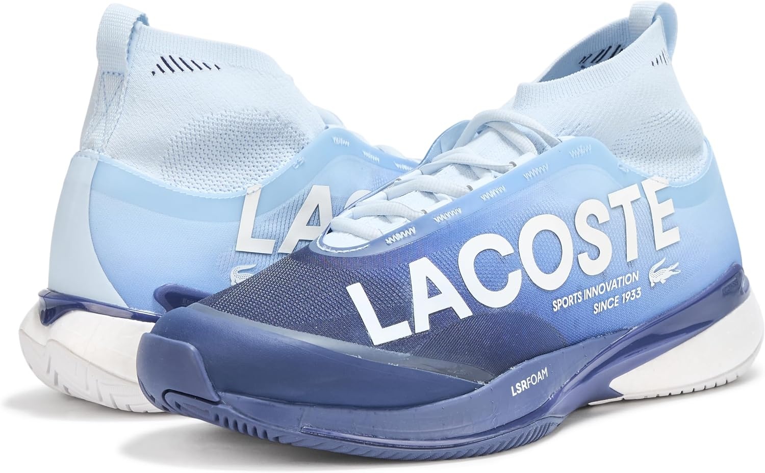 image:imageLacoste Mens Aglt25 Lite Sock SneakerLight Blue Dark Blue