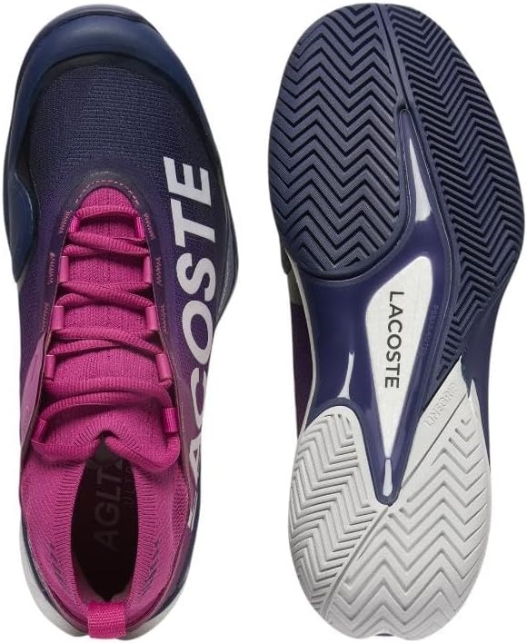 image:imageLacoste Mens Aglt25 Lite Sock SneakerPink Dark Blue