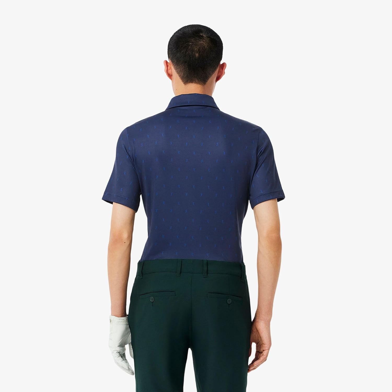 image:imageLacoste Mens AntiUV Printed Golf Polo Shirt Navy BlueGlobe All Over Print 3XLarge