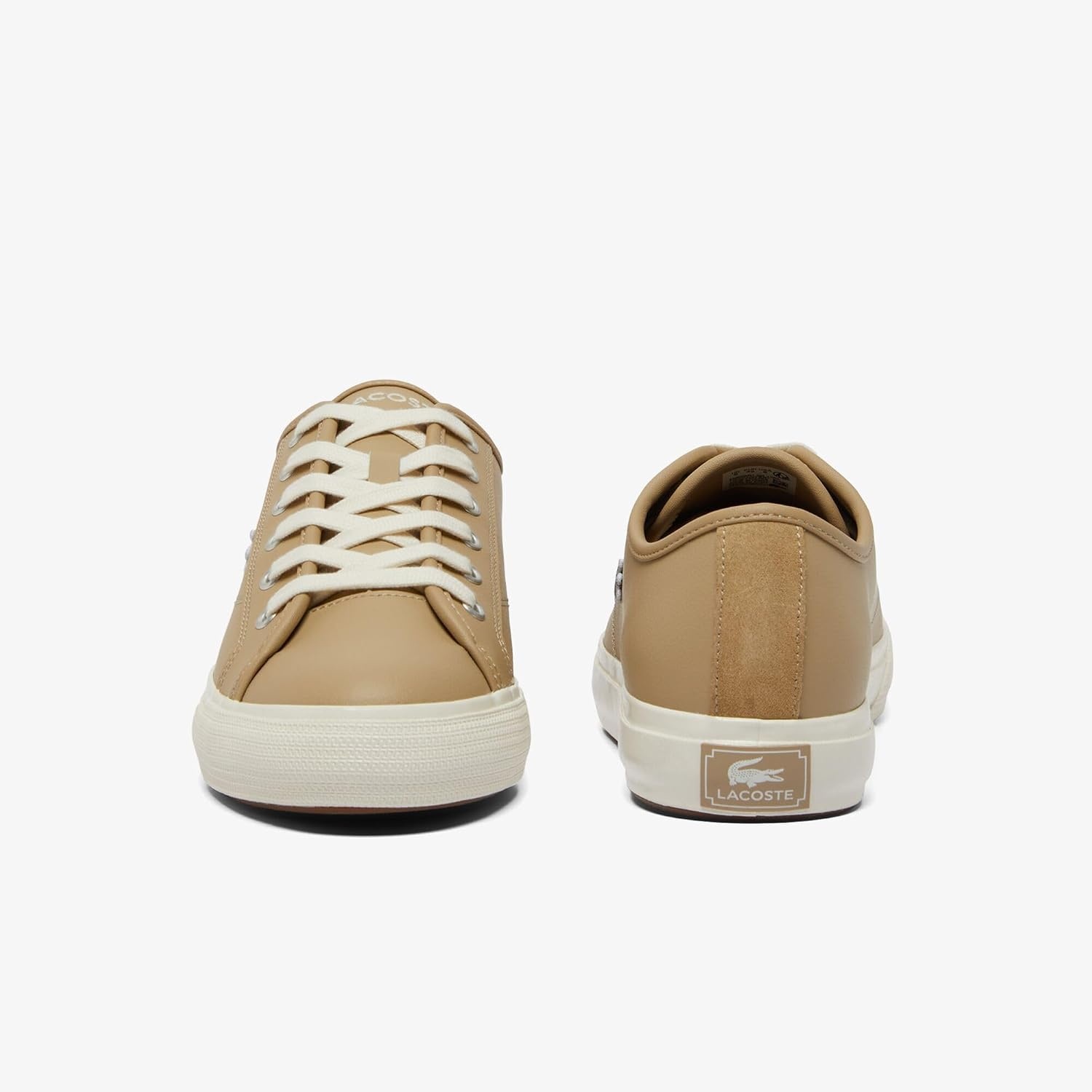 image:imageLacoste Mens Backcourt Leather SneakersLight BrownOff White