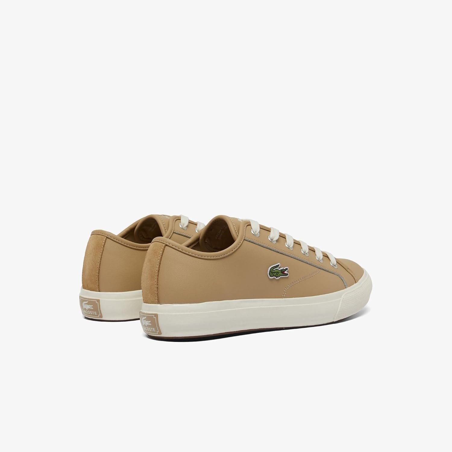 image:imageLacoste Mens Backcourt Leather SneakersLight BrownOff White