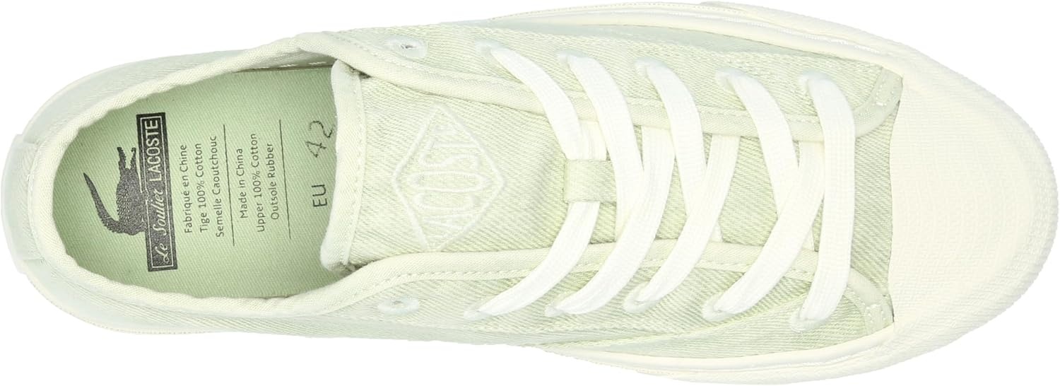 image:imageLacoste Mens Backcourt Leather SneakersLight GreenOff White