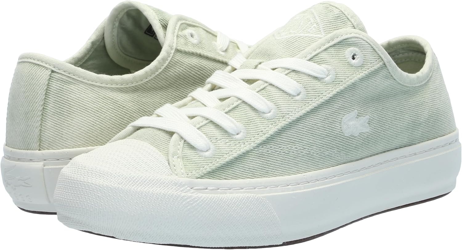 image:imageLacoste Mens Backcourt Leather SneakersLight GreenOff White