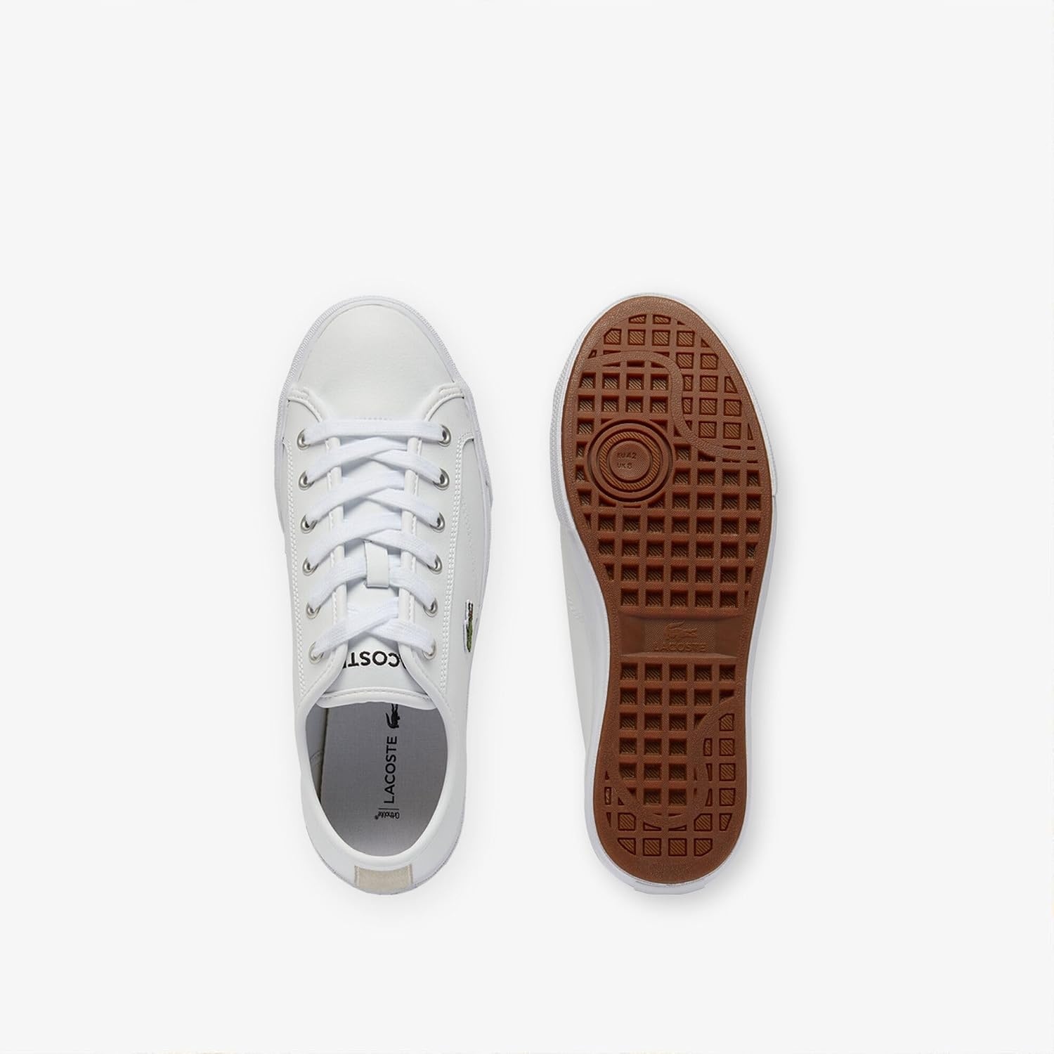 image:imageLacoste Mens Backcourt Leather SneakersWhiteWhite