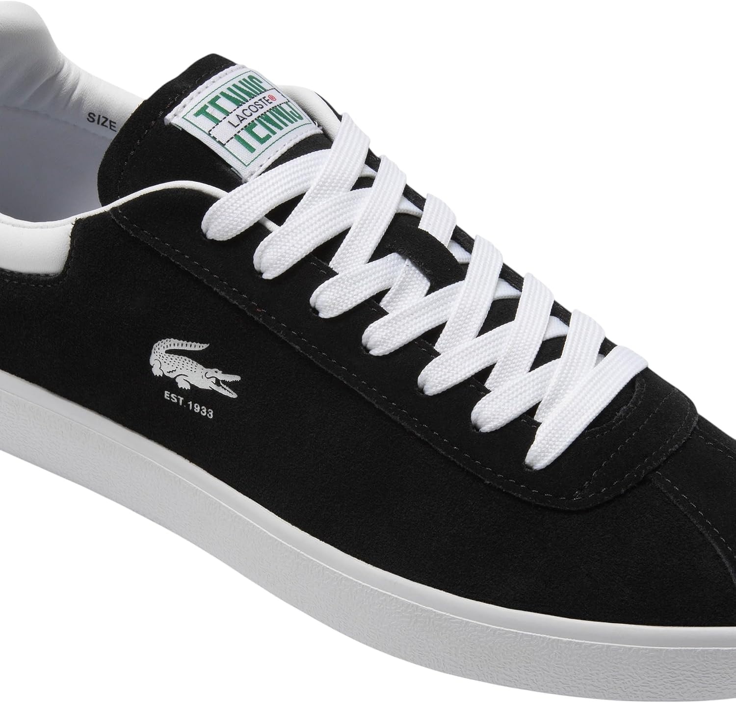 image:imageLacoste Mens Baseshot Translucent Sole SneakersBlackWhite