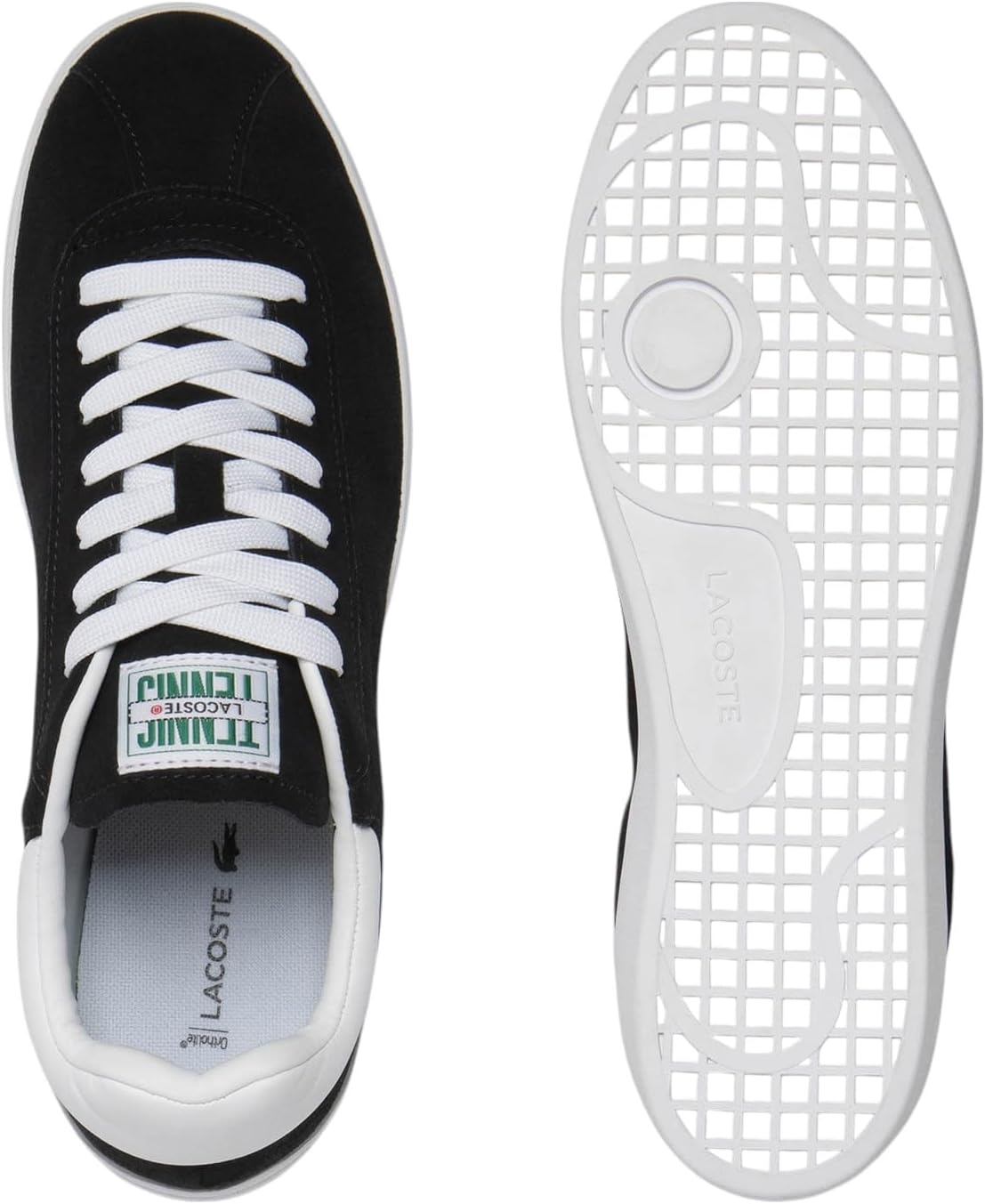 image:imageLacoste Mens Baseshot Translucent Sole SneakersBlackWhite