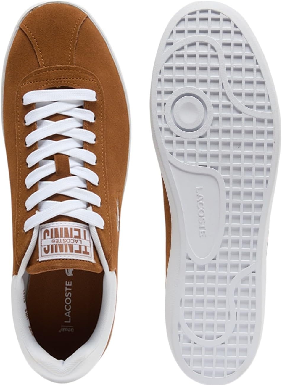 image:imageLacoste Mens Baseshot Translucent Sole SneakersBrownWhite