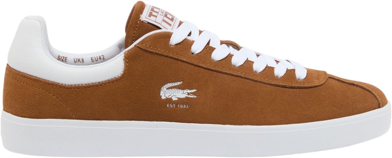 image:imageLacoste Mens Baseshot Translucent Sole SneakersBrownWhite