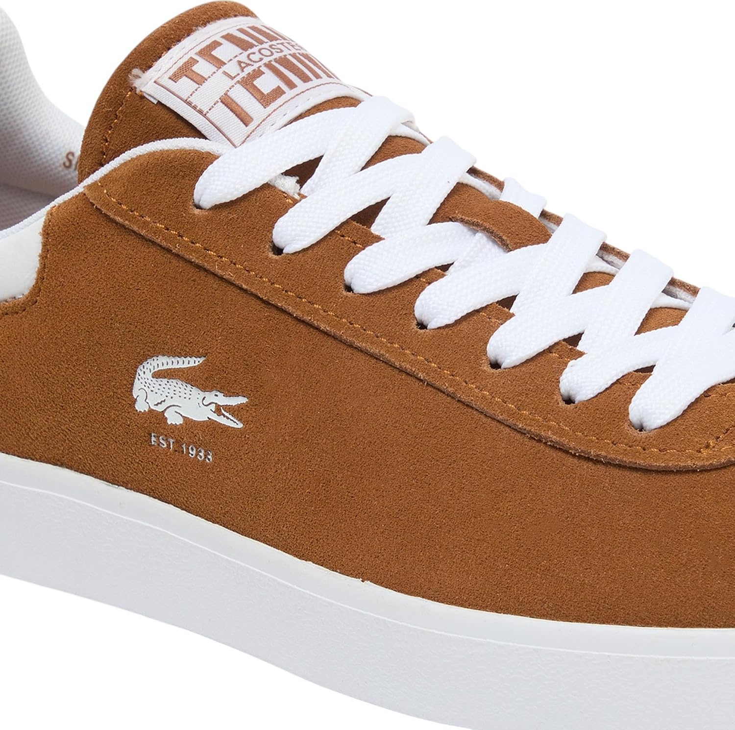 image:imageLacoste Mens Baseshot Translucent Sole SneakersBrownWhite