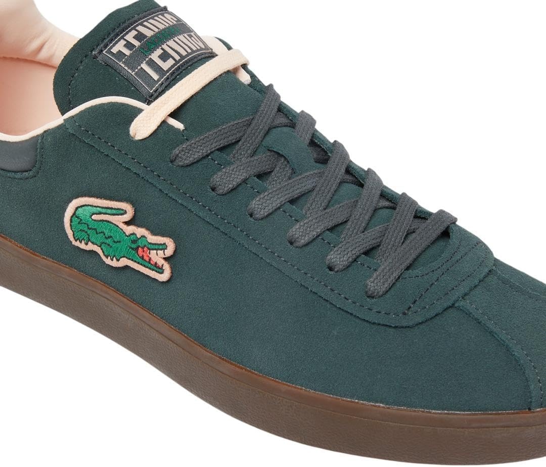 image:imageLacoste Mens Baseshot Translucent Sole SneakersDark Green Dark Gum