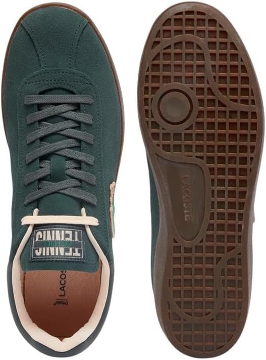 image:imageLacoste Mens Baseshot Translucent Sole SneakersDark Green Dark Gum