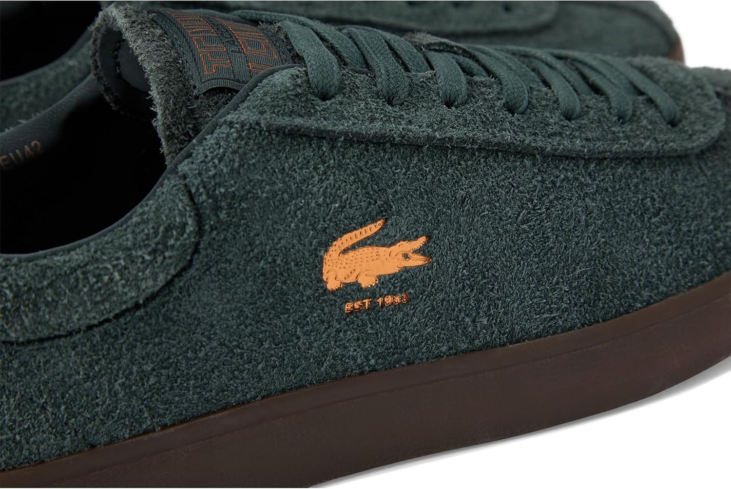 image:imageLacoste Mens Baseshot Translucent Sole SneakersDk GrnDk Gum