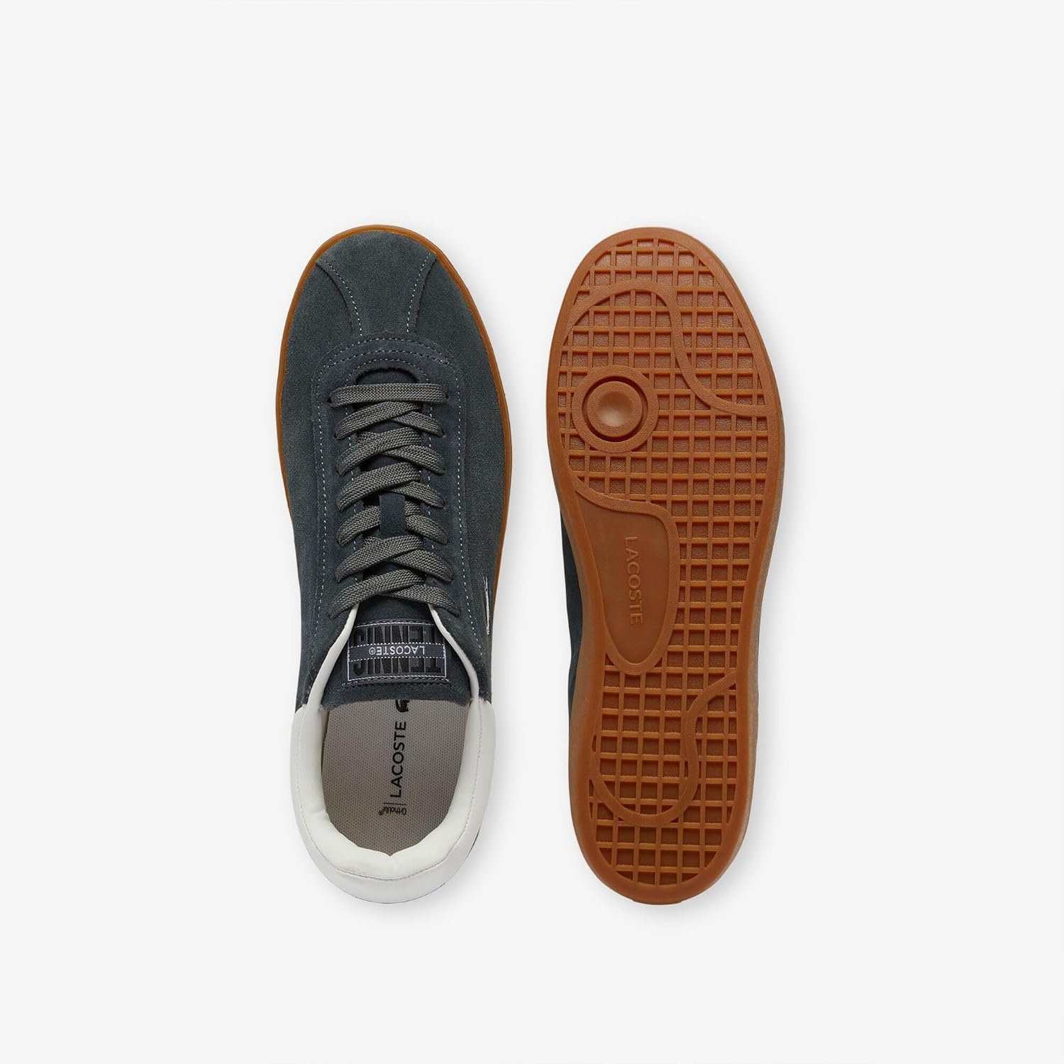 image:imageLacoste Mens Baseshot Translucent Sole SneakersDk GryGum