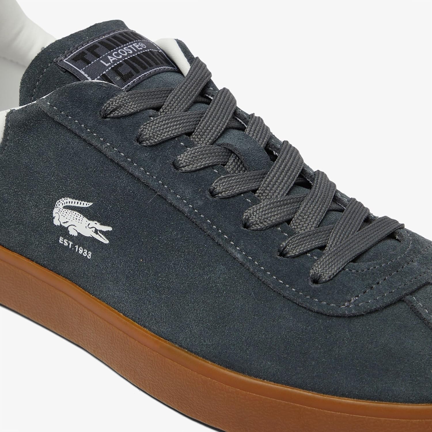 image:imageLacoste Mens Baseshot Translucent Sole SneakersDk GryGum
