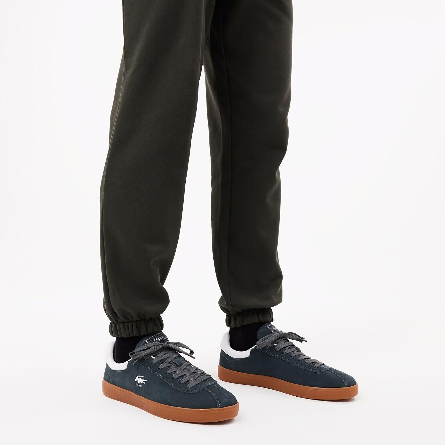 image:imageLacoste Mens Baseshot Translucent Sole SneakersDk GryGum