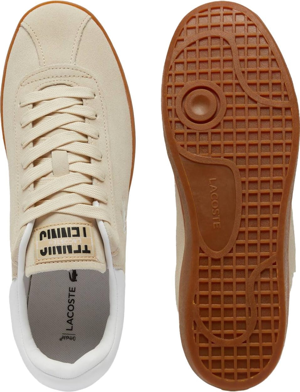 image:imageLacoste Mens Baseshot Translucent Sole SneakersOff WhtGum