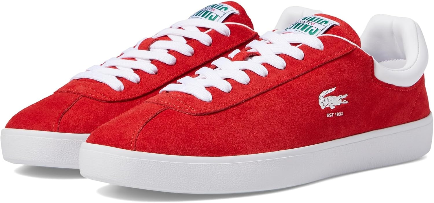 image:imageLacoste Mens Baseshot Translucent Sole SneakersRedWht