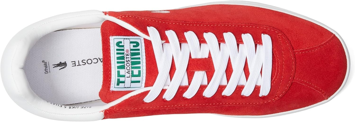 image:imageLacoste Mens Baseshot Translucent Sole SneakersRedWht